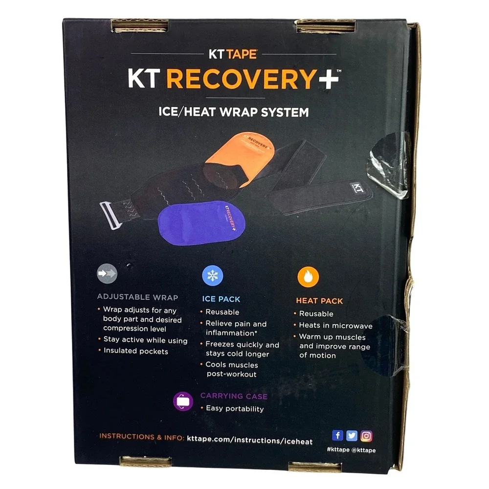 KT TAPE Recovery+ Ice/Heat Wrap System Adjustable for multi Area USE Brand‎ NEW